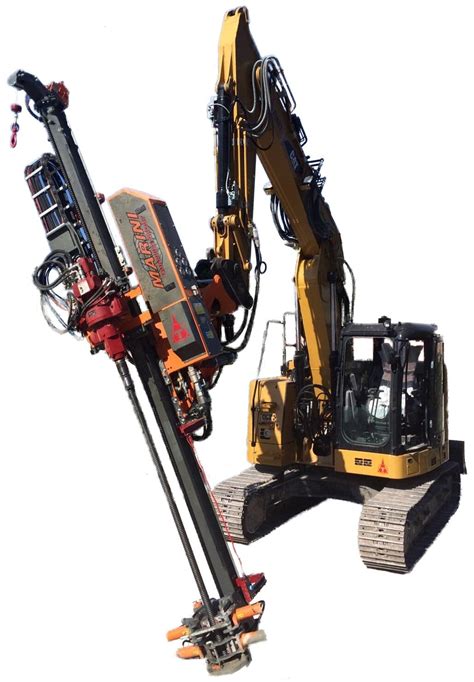 excavator drill attachment|excavator mounted drilling rig.